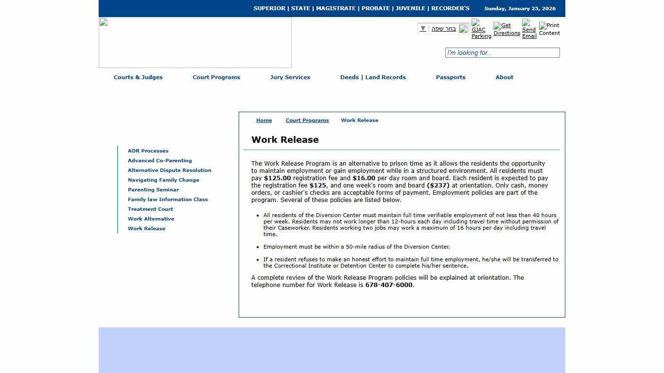 Gwinnett County - Court Programs - Work Release
